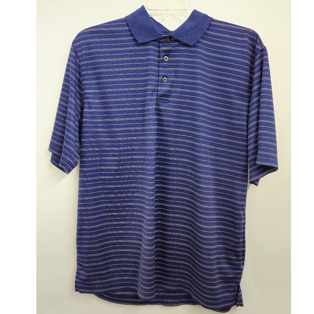 Grand Slam Golf Short Sleeve Polo- Size Large Tall, blue